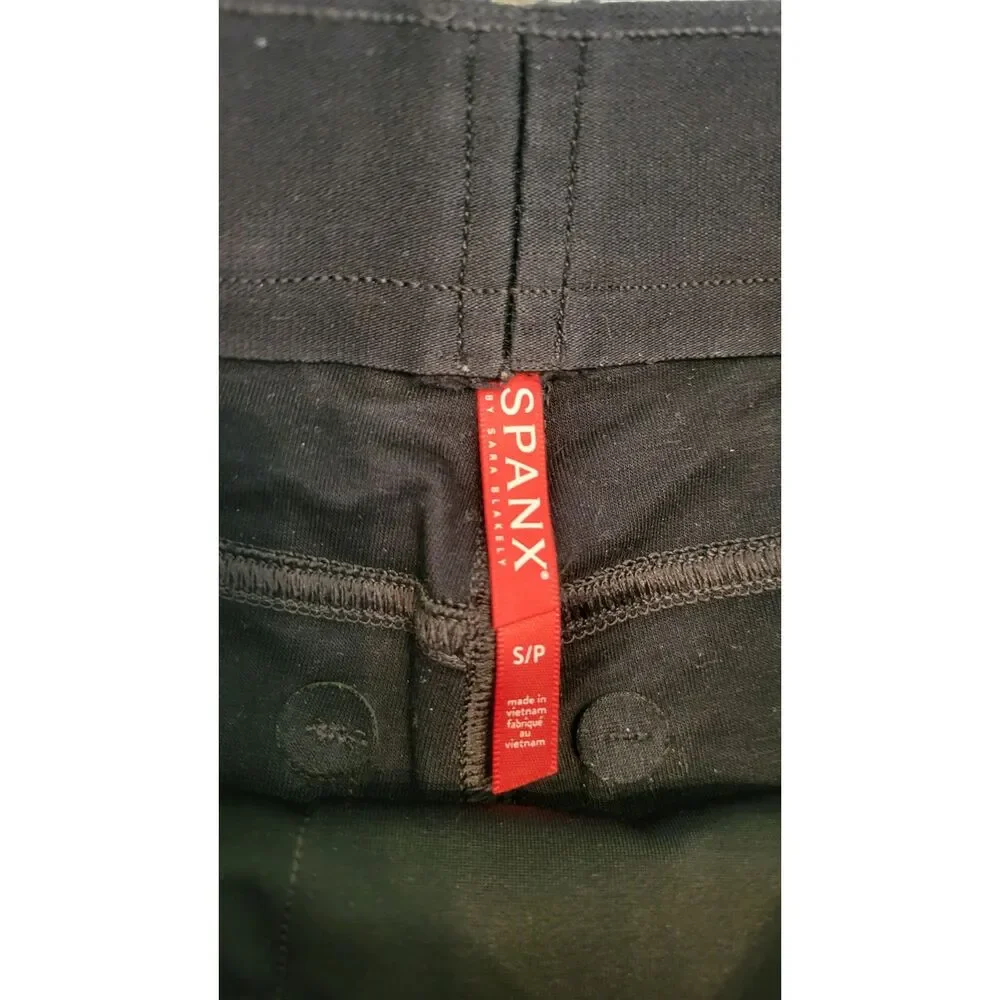 Spanx Faux Vegan Leather Mid Rise Skinny Stretch Pants Leggings